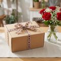 Nastro regalo cuori nastro decorativo beige rosso 15 mm 15 m | Floristik24.it