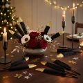 Piume decorative nere, piume vere dorate per l'artigianato 12-14 cm 72 pz | Floristik24.it