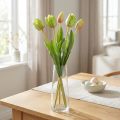 Fiori artificiali tulipano verde, fiore primaverile 48 cm fascio di 5 | Floristik24.it