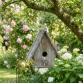 Casetta per uccelli decorativa da appendere Birdhouse Deco Grey H22cm | Floristik24.it