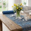Runner da tavolo Sizoweb in pile decorativo blu 30 cm 5 m | Floristik24.it