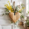 Cuore in legno, cuore decorativo da appendere, decorazione cuore H19cm | Floristik24.it