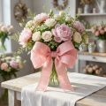 Nastro decorativo con anelli di nastro rosa 40 mm 6 m | Floristik24.it