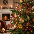 Stelle decorative rosse glitter piccole stelle di Natale 4,5 cm 120 pz | Floristik24.it