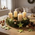 Decorazione a dispersione Stelle di Natale verde cocco Ø5cm 50pz | Floristik24.it