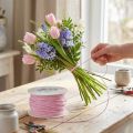 Cordino di carta avvolto in filo Ø2mm 100m rosa | Floristik24.it