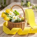 Nastro in feltro nastro decorativo giallo in feltro 7,5 cm 5 m | Floristik24.it