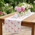 Tessuto Decò Flamingo Bianco-Rosa 30cm x 3m | Floristik24.it