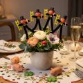Decorazione a forma di fiore spazzacamino, portafortuna di Capodanno, 17 cm, 24 pezzi | Floristik24.it