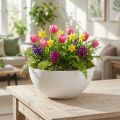 Vaso per piante in plastica rotonda bianco Ø25cm H12cm | Floristik24.it