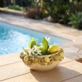 Ciotola in ceramica con limoni – Ciotola decorativa mediterranea per tavola e cucina Ø21,5cm H8,5cm | Floristik24.it