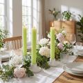 Candele da tavolo candele verde lime tinta unita 34x240mm 4 pz | Floristik24.it