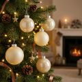 Palline per albero di Natale in vetro Palline di Natale in mix di crema Ø6cm 24 pz | Floristik24.it
