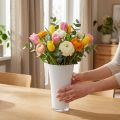 Vaso “Fizzy” Ø16cm H27cm bianco, 1 pz | Floristik24.it