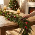 Ghirlanda di abete verde Thuja con frutta, ornamento decorativo da appendere, decorazione natalizia, ghirlanda artificiale festiva, lunga 175 cm | Floristik24.it