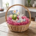 Decorazione in rafia di cotone rosa gelso 150 g naturale | Floristik24.it