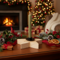 Portacandele rustico in legno a forma di stella per candele affusolate, 16 cm | Floristik24.it