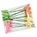 Floristik24 Tappi per fiori con decorazione primaverile Farfalle decorative in legno 24,5 cm 16 pezzi