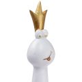 Floristik24 Principe ranocchio Figura decorativa rana decorativa Oro bianco H30,5 cm