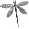 Floristik24 Decorazione primaverile, spina decorativa libellula, decorazione nuziale, estate, libellula in metallo 12 pezzi