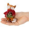 Volpe decorativa con sciarpa e pigna, 10 cm, 2 pezzi | Floristik24.it