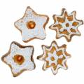 Floristik24 Scatter decorazione biscotti stella 24pz