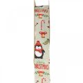 Floristik24 Nastro regalo Merry Christmas pinguini Nastro di Natale 25mm 8m