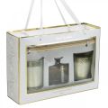 Floristik24 Set regalo candele profumate profumate per ambienti in un bicchiere al profumo di vaniglia