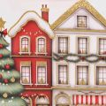 Sacchetto regalo natalizio con casette e albero di Natale, 16 cm, 2 pezzi | Floristik24.it