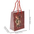 Sacchetto regalo natalizio con motivo a topo, 16 cm, 2 pezzi | Floristik24.it