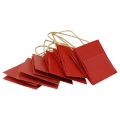 Floristik24 Buste regalo buste di carta con manico rosso 12×12×12cm 6pz