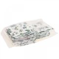 Floristik24 Sacchetti regalo buste carta foglie bianche 12×12×12cm 12pz