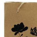 Floristik24 Buste regalo con manici carta naturale nera 12×15 cm 6pz