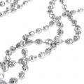 Floristik24 Ghirlanda natalizia con perle d&#39;argento 275cm