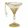 Floristik24 Bicchiere di champagne da sospendere Oro scintillante 10cm 4 pezzi