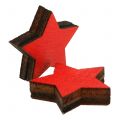 Floristik24 Vetro con stelle rosse 9 cm