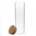 Floristik24 Bicchiere con tappo in sughero Cilindro in vetro con tappo in sughero Trasparente Ø6cm H21cm
