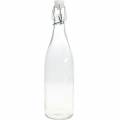 Floristik24 Bottiglia decorativa, bottiglia flip-top, vaso in vetro da riempire, portacandele