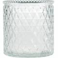 Floristik24 Vaso decorativo in vetro diamantato in vetro trasparente vaso di fiori 2 pezzi