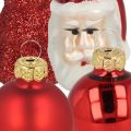 Floristik24 Mini decorazioni natalizie figure e palline assortite in vetro 3cm 9pz