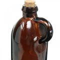 Floristik24 Bottiglia in vetro vintage con tappo in sughero e manico marrone Ø7,5 cm H22cm