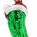 Floristik24 Addobbi per l&#39;albero di Natale Cetriolo di Natale con cappello verde 11,5 cm