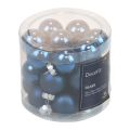 Floristik24 Mini palline di Natale in vetro palline di vetro blu Ø2,5cm 20pz