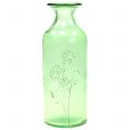 Floristik24 Bottiglia vaso di vetro giallo, verde H19cm 2 pezzi