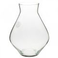 Floristik24 Vaso per fiori in vetro vaso a bulbo in vetro trasparente vaso decorativo Ø20cm H25cm
