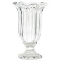 Floristik24 Vaso in vetro con piede vaso da fiori in vetro Ø13,5 cm H22 cm