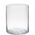Floristik24 Vaso rotondo in vetro, cilindro in vetro trasparente Ø9cm H10,5cm