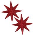 Floristik24 Stella glitterata rossa Ø10cm 12 pezzi