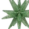 Floristik24 Stelle glitterate verde menta 7,5 cm 8 pezzi