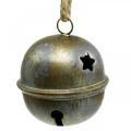 Floristik24 Campane di Natale, campane con stelle, decorazione dell&#39;avvento in metallo aspetto antico H5.5cm Ø5cm 4pz